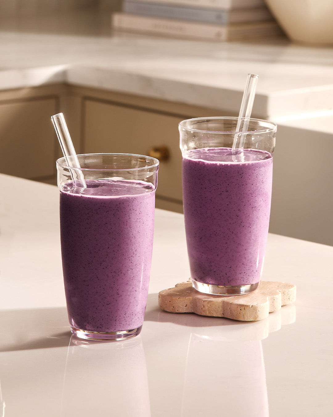 Smoothie avoine-myrtille