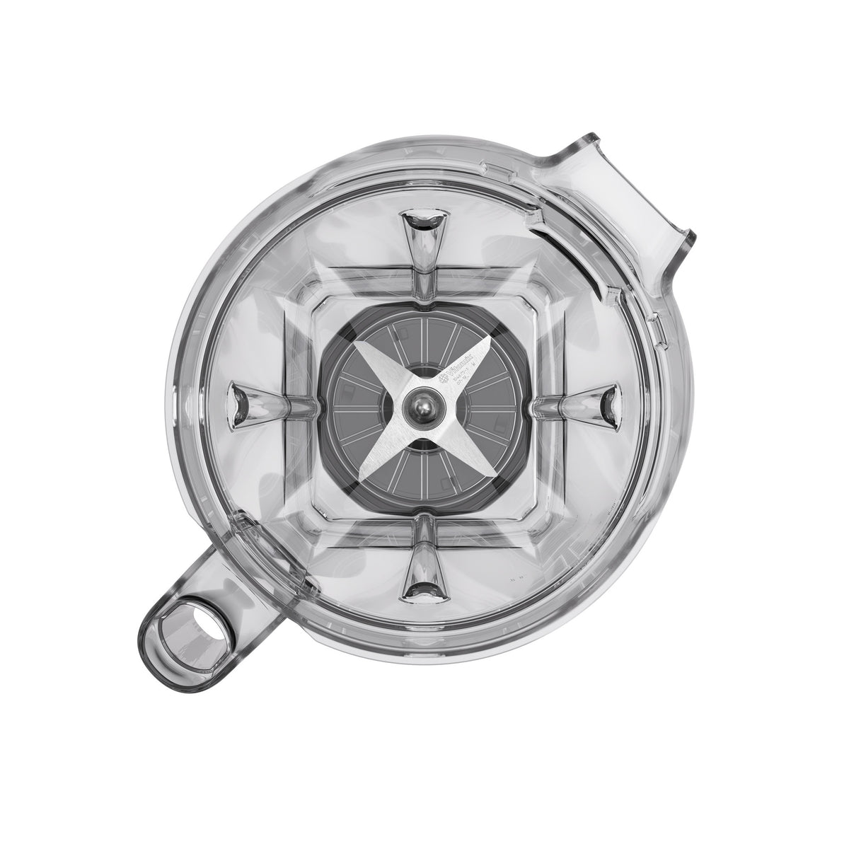 Vitamix X container 1.4 L from above, laser-cut stainless steel blades