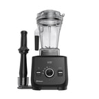 Vitamix Ascent X2 in Shadow Black — front view with tamper holder