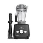 Vitamix Ascent X5 in Shadow Black — front view with tamper holder
