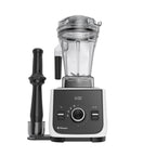 Vitamix Ascent X2 in Polar White — front view with tamper holder