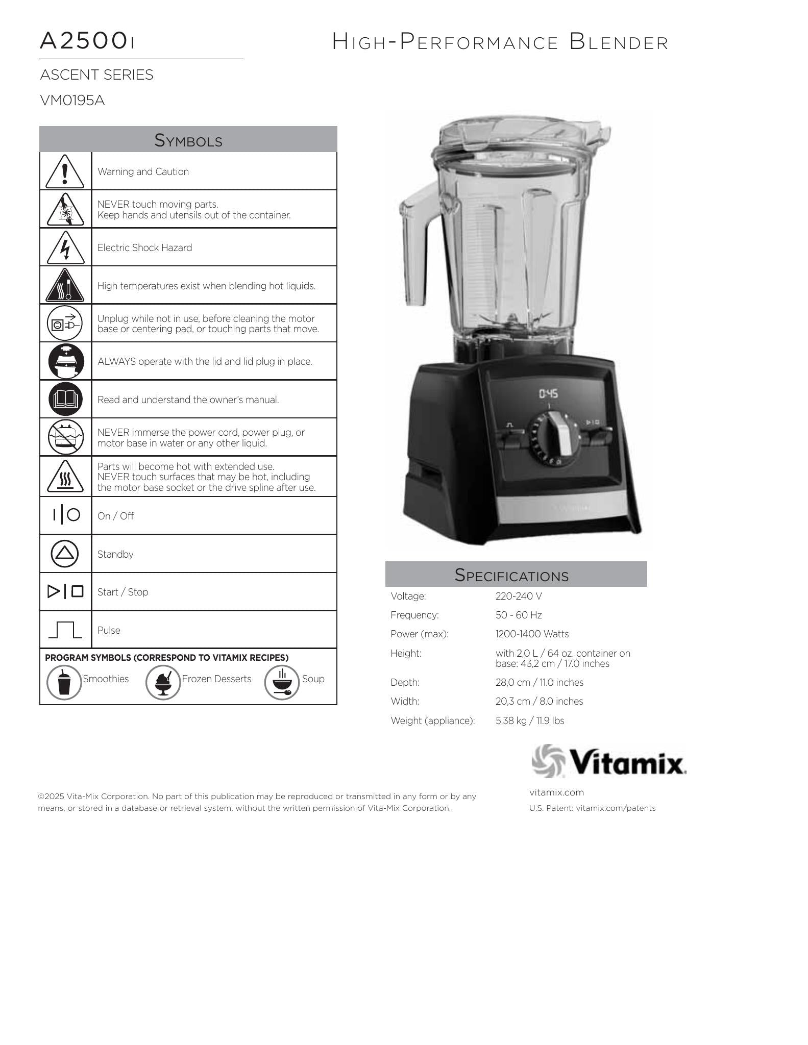 Vitamix Ascent A2500i Blender | Vitamix Europe