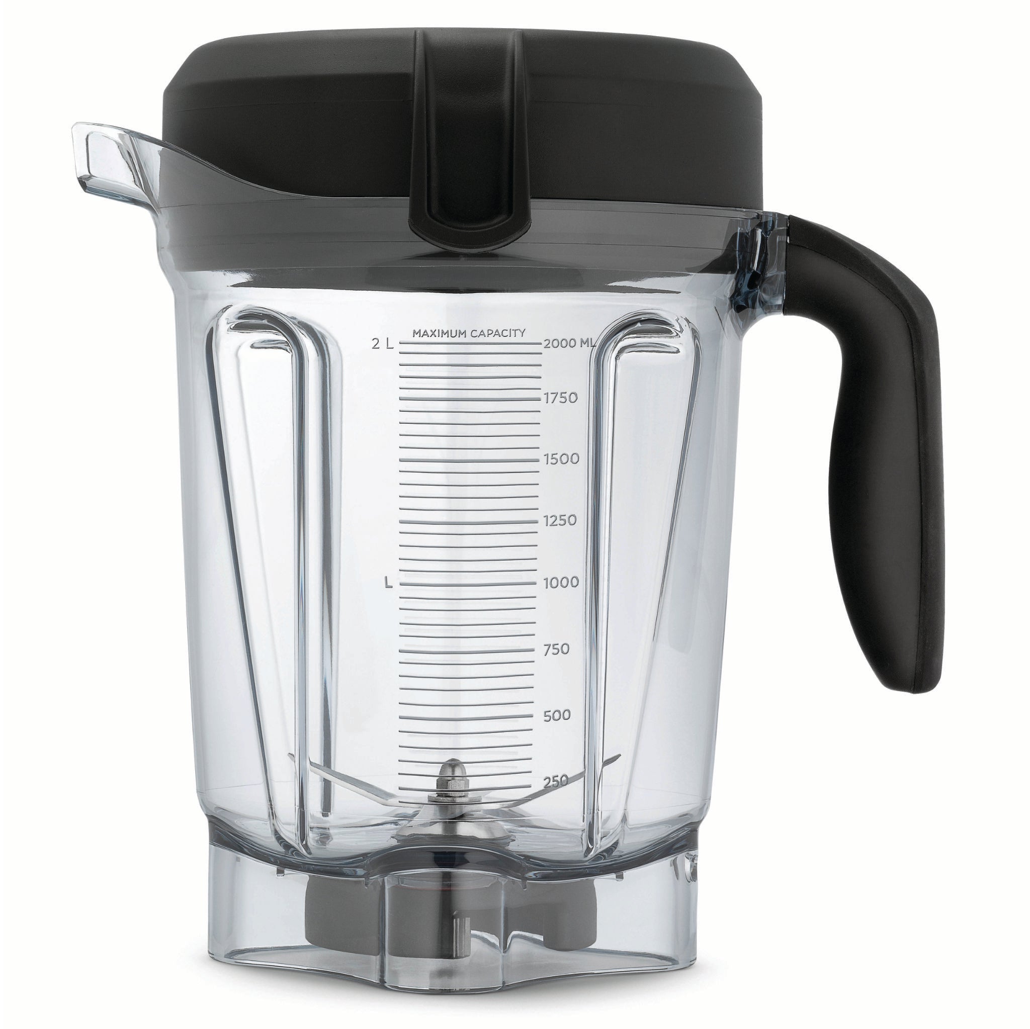 Vitamix Explorian Low Profile 2-L-Behälter transparent mit schwarzem Griff und Deckel