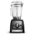 Vitamix Ascent A2500i Hochleistungsmixer in Schwarz mit 2,0-L-Interlock-Behälter — Frontansicht mit Timer-Display und 3 Programmtasten