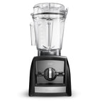 Vitamix Ascent A2500i Hochleistungsmixer in Schwarz mit 2,0-L-Interlock-Behälter — Frontansicht mit Timer-Display und 3 Programmtasten