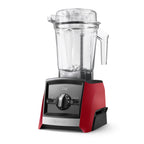 Vitamix Ascent A2500i Hochleistungsmixer in Rot — linke Glamour-Ansicht mit dynamischem Design und transparentem Behälter