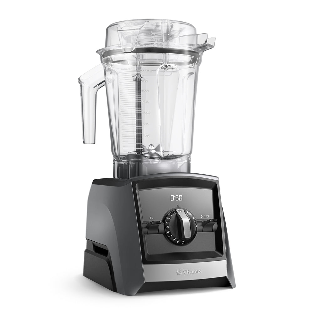 Vitamix Ascent A2500i in Schiefergrau — rechte Glamour-Perspektive mit modernem Design und hochwertiger Verarbeitung