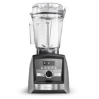Vitamix Ascent A3500i in gebürstetem Edelstahl mit Touch-Display — Frontansicht mit 5 Automatikprogrammen und 2,0-L-Interlock-Behälter