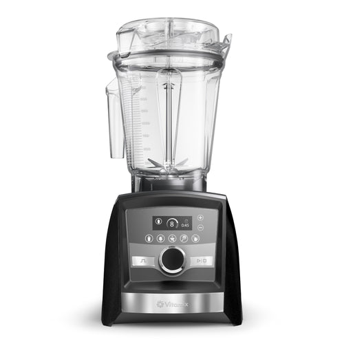 Vitamix Ascent A3500i Hochleistungsmixer in Graphit — Frontansicht mit intuitiver Touch-Bedienung und 2,0-L-Interlock-Behälter
