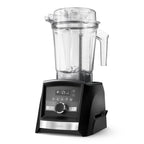 Vitamix Ascent A3500i in Graphit mit 2,0-L-Interlock-Behälter — linke Glamour-Ansicht mit Touch-Display und 5 Automatikprogrammen