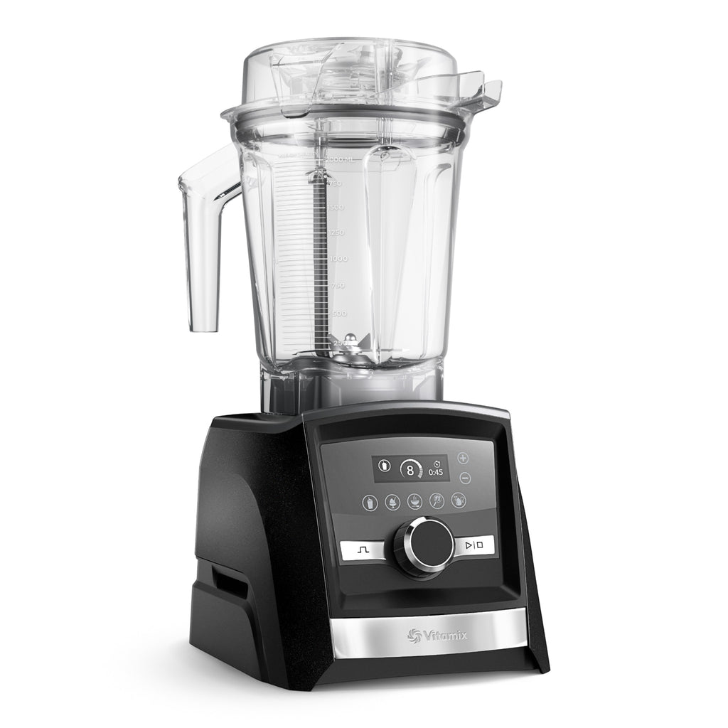 Vitamix Ascent A3500i Standmixer in Graphit — rechte Seitenansicht mit Touch-Display, Timer und 2,0-L-Behälter