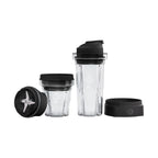 Vitamix Blending-Cup & Bowl Starterset mit Messerbasis, Blending-Bowl 225 ml, Blending-Cup 600 ml und SELF-DETECT-Adapter