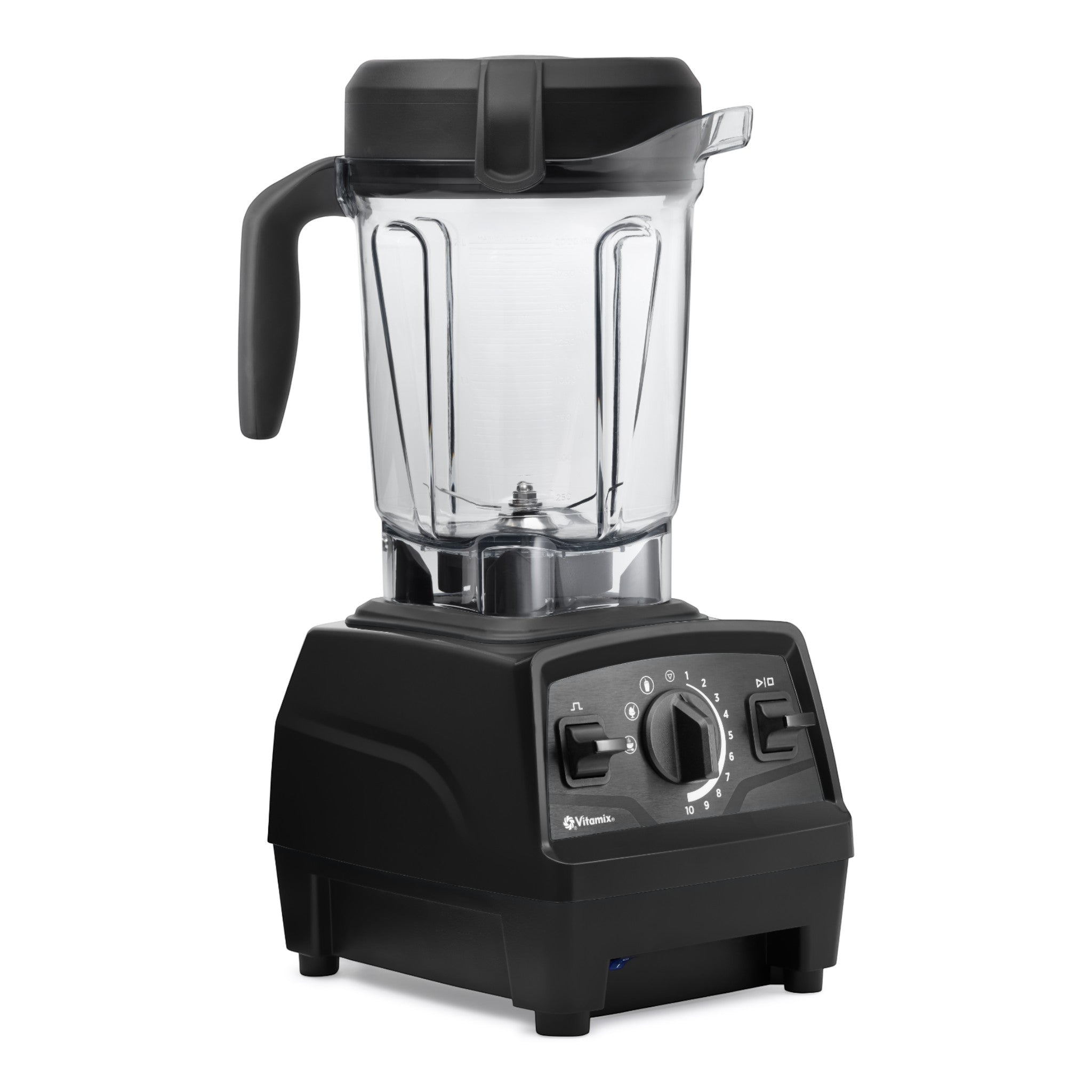 Vitamix E520 Schwarz — seitliche Schrägansicht
