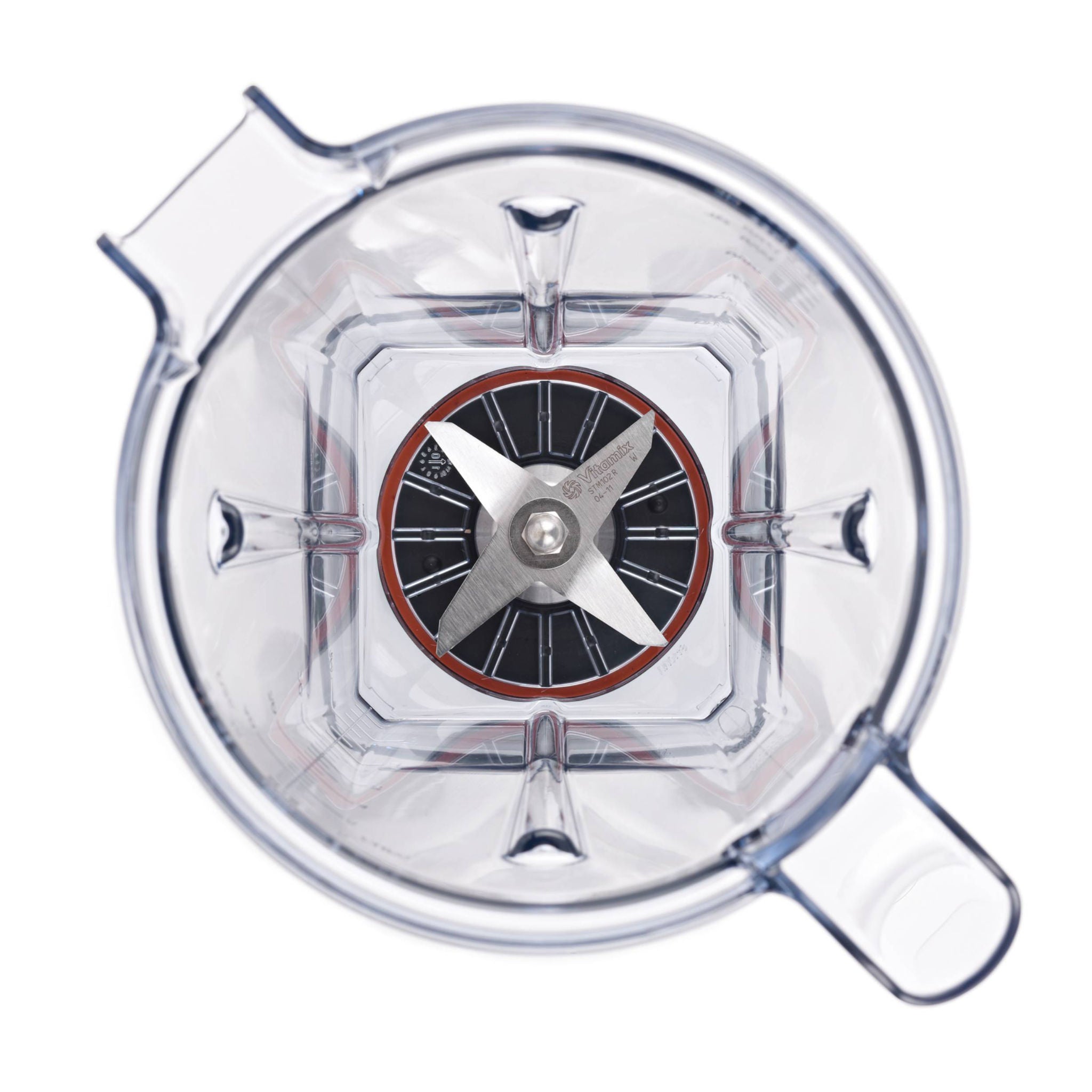 Vitamix Explorian Behälter Draufsicht ohne Deckel — transparenter 1,4-Liter-Krug mit Klingen
