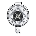Vitamix 1,4-Liter-Behälter-Deckel mit Interlock-System — Draufsicht mit transparentem Deckel und zentralem Verriegelungsmechanismus