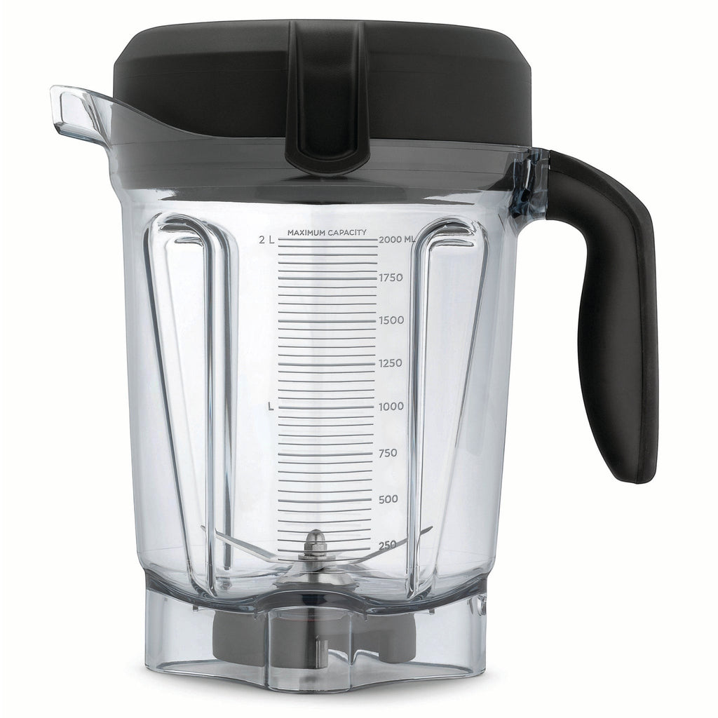 Vitamix Explorian Low Profile 2-L-Behälter transparent mit schwarzem Griff und Deckel
